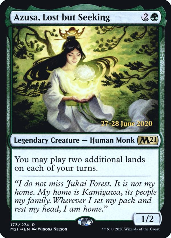 Azusa, Lost but Seeking  [Core Set 2021 Prerelease Promos] Online Sale