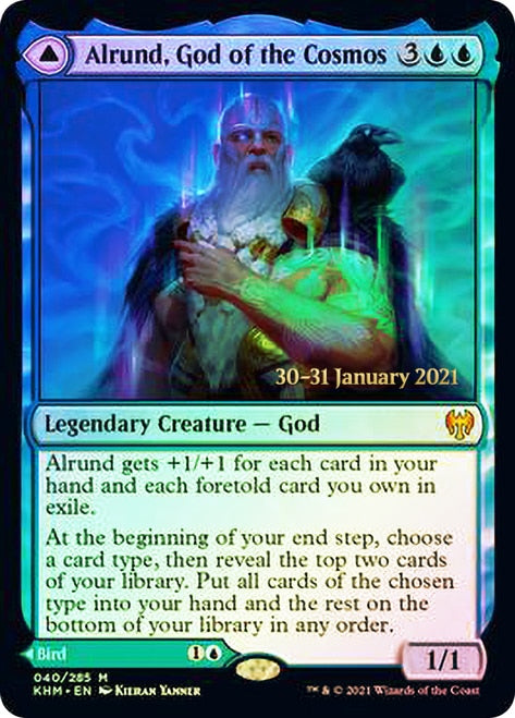 Alrund, God of the Cosmos    Hakka, Whispering Raven  [Kaldheim Prerelease Promos] Discount