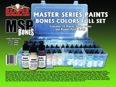 Reaper Master Series Bones Ultra-Coverage Paints Basic Set (09401-09454) Hot on Sale