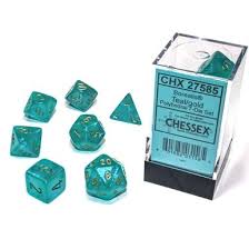 7CT POLYHEDRAL SET: BOREALIS LUMINARY TEAL W GOLD For Discount