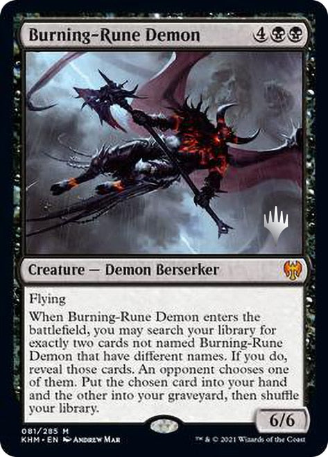 Burning-Rune Demon [Kaldheim Promo Pack] Sale