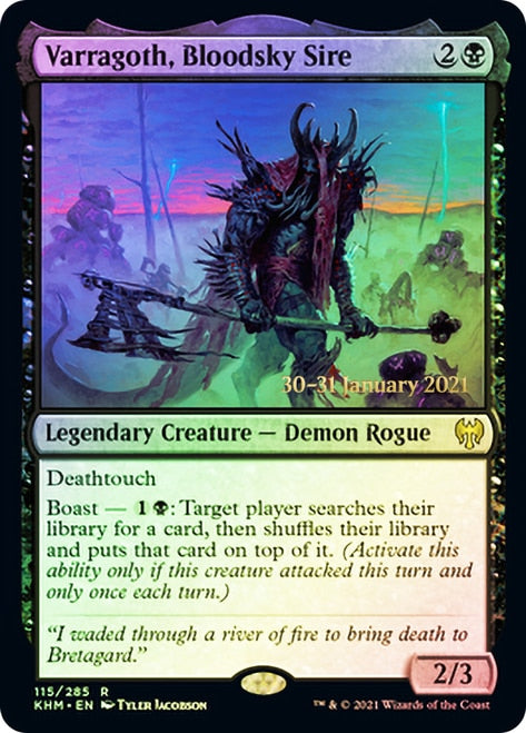 Varragoth, Bloodsky Sire  [Kaldheim Prerelease Promos] Hot on Sale