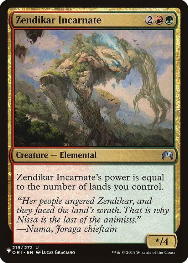 Zendikar Incarnate [The List] Online now