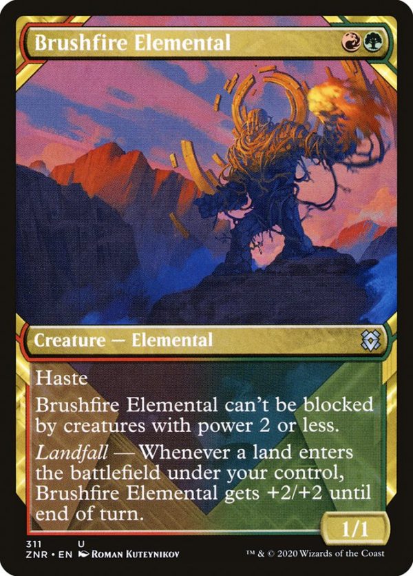 Brushfire Elemental (Showcase) [Zendikar Rising] Online Hot Sale