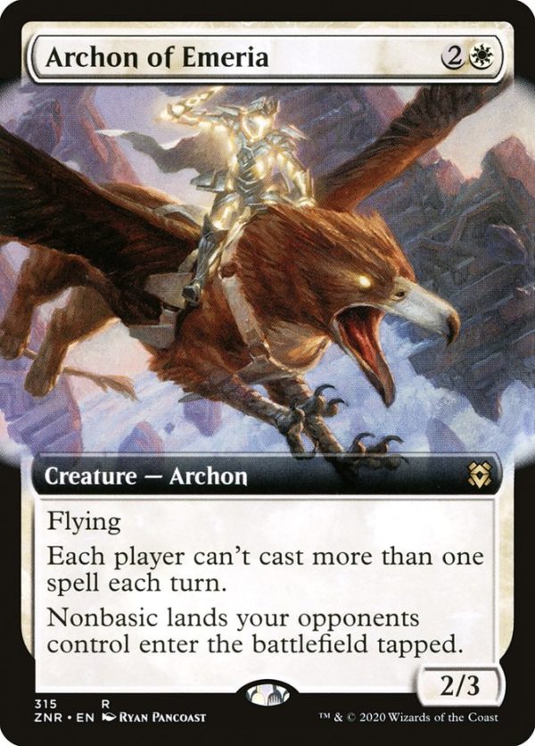 Archon of Emeria (Extended Art) [Zendikar Rising] Online Sale