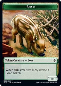 Boar    Food (18) Double-sided Token [Throne of Eldraine Tokens] For Sale