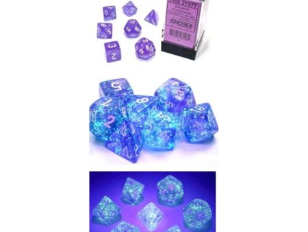 7CT POLYHEDRAL SET: BOREALIS LUMINARY PURPLE W WHITE For Discount