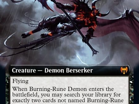 Burning-Rune Demon (Extended Art) [Kaldheim] For Cheap