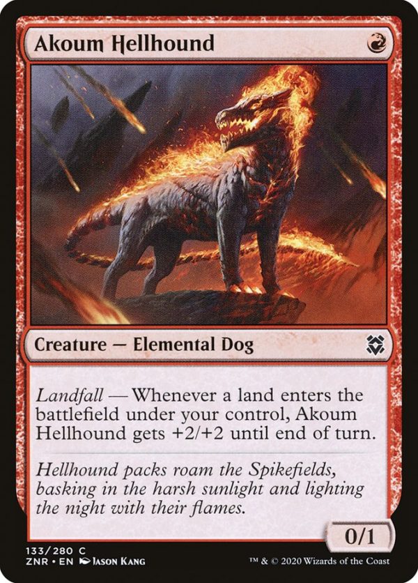 Akoum Hellhound [Zendikar Rising] Cheap