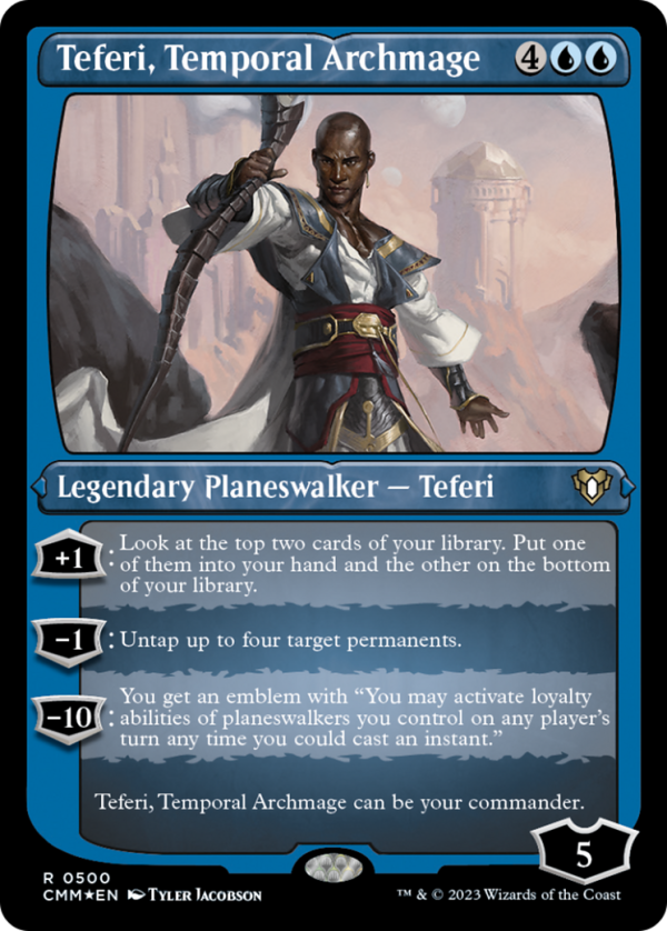 Teferi, Temporal Archmage (Foil Etched) [Commander Masters] on Sale