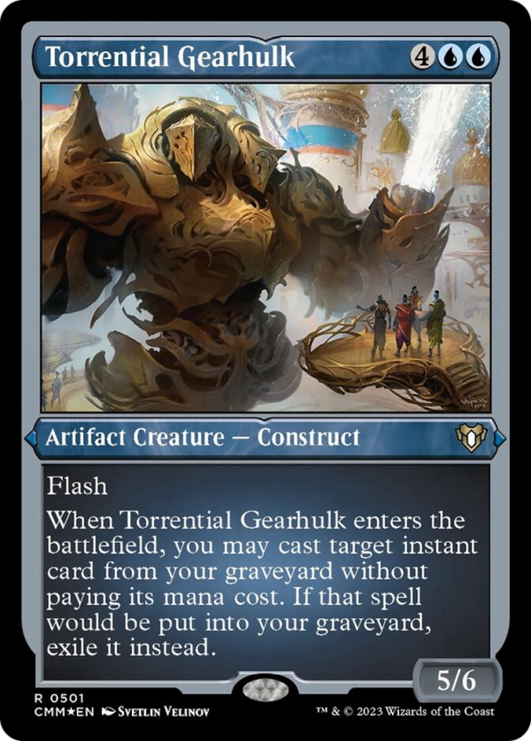 Torrential Gearhulk (Foil Etched) [Commander Masters] Sale