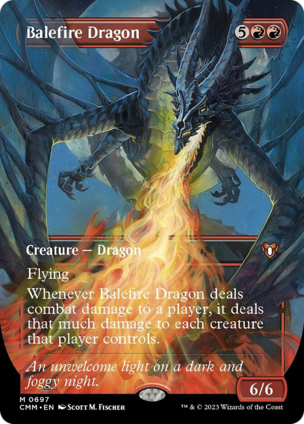 Balefire Dragon (Borderless Alternate Art) [Commander Masters] Sale